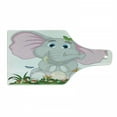 thumbnail image 1 of Animal Cartoon Cutting Board, Friendly Animal in Garden Daisies Butterflies Huge Ears, Decorative Tempered Glass Cutting and Serving Board, Wine Bottle Shape, Multicolor, by Ambesonne, 1 of 1