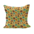 thumbnail image 1 of Animal Cartoon Fluffy Throw Pillow Cushion Cover, Curvy Safari Animals Colorful Mandala East Inspired Folkloric Ornaments, Rectangle Accent Pillow Case, 26" x 16", Multicolor, by Ambesonne, 1 of 5