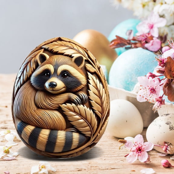 Animal Carving Ornament, 3D Forest Animal Decoration, Rustic Decor Mountain Decorations for Bedroom Living Room Table Decorative (Squirrel)