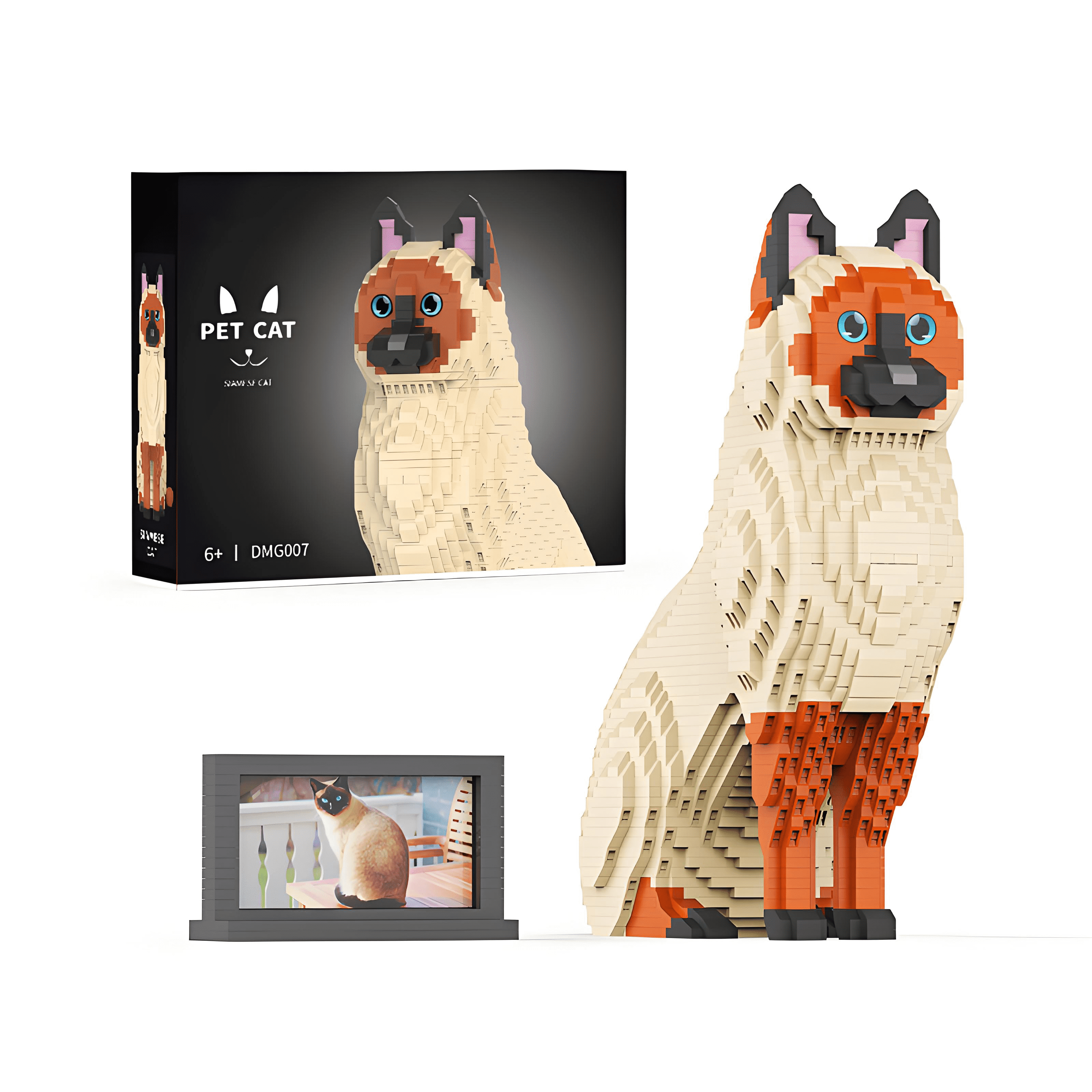 Animal Cat Series Micro Building Blocks Set(2801 PCS) - Siamese Cat ...