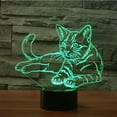 thumbnail image 1 of Animal Cat Toys 3D Illusion Night Light Smart Touch Lamp, Creative RGB Led, Christmas Birthday Decorations Gifts for Boys and Girls, Cat Party Decor, 16 Colors, 1 of 7