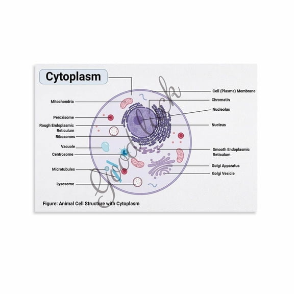 Animal Cell Structure Science Biology Anatomy Educational Poster (7) Canvas Painting Posters And Prints Wall Art for Living Room Bedroom Decor