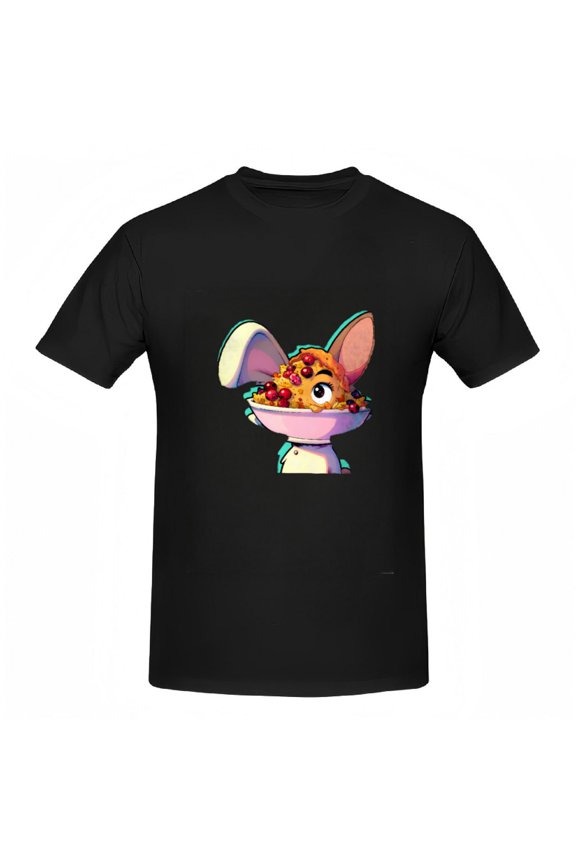 Animal Character Eating Cereal Graphic Tee