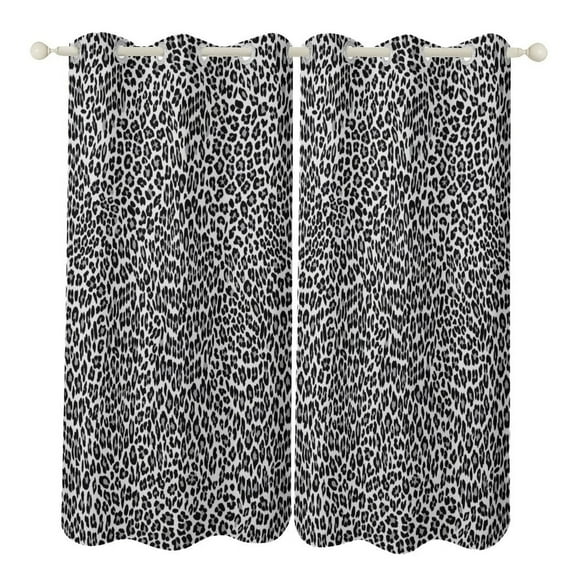 Animal Cheetah Print 2pcs Blackout Curtains For Living Room Bedroom Grommet Top Window Set for Left And Right Biparting Open