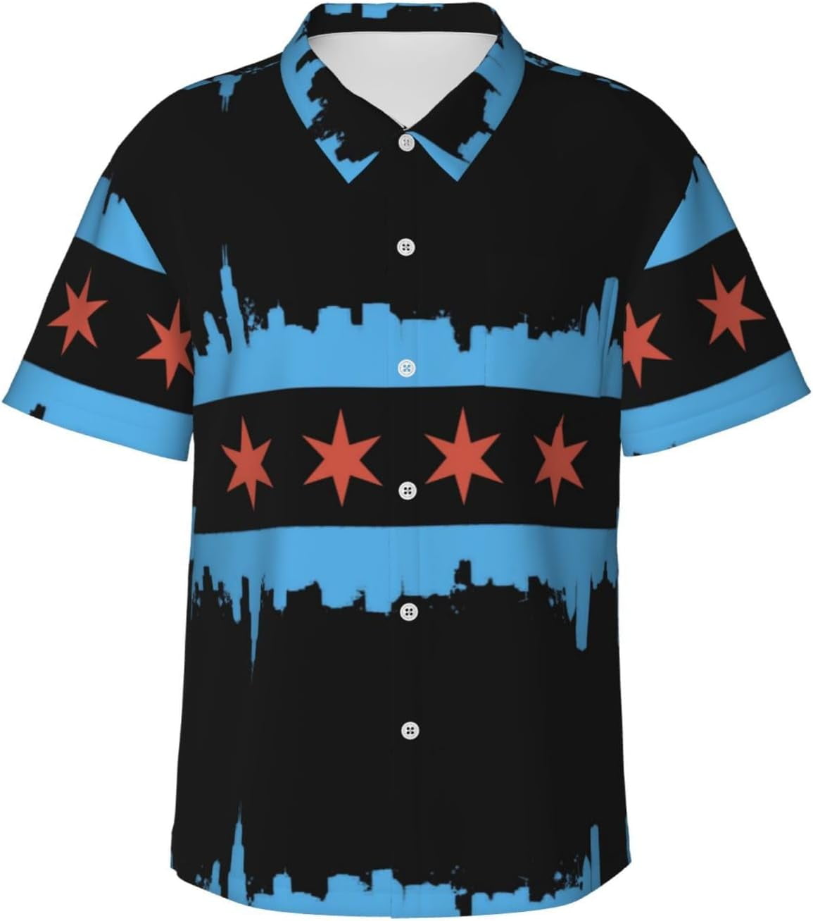 Mens Hidden Cheetah AllOver Print Pattern Design Button Down Shirt