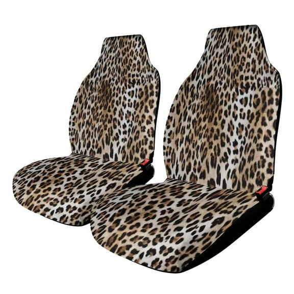Animal Cheetah Print Car Seat Covers,Universal Auto Front Seats Protector Fits for Car,SUV Sedan,Truck