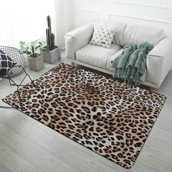 Animal Cheetah Print Carpet Style Living Room Bedroom Soft Comfy Rug Modern 3d Entry Mats Household