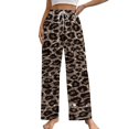 thumbnail image 1 of Animal Cheetah Print Pajama Pants Breathable with Pockets Pajamas For Lady Vintage Sleeping Pants Bedroom Homewear, 1 of 6