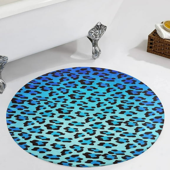 Animal Cheetah Print Round Area Rugs for Bedroom Living Room, 3FT Soft Comfy Indoor Circle Carpets, Carpet Home Decor Floor Mat