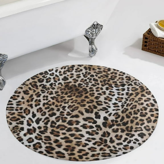 Animal Cheetah Print Round Area Rugs for Bedroom Living Room, 3FT Soft Comfy Indoor Circle Carpets, Carpet Home Decor Floor Mat