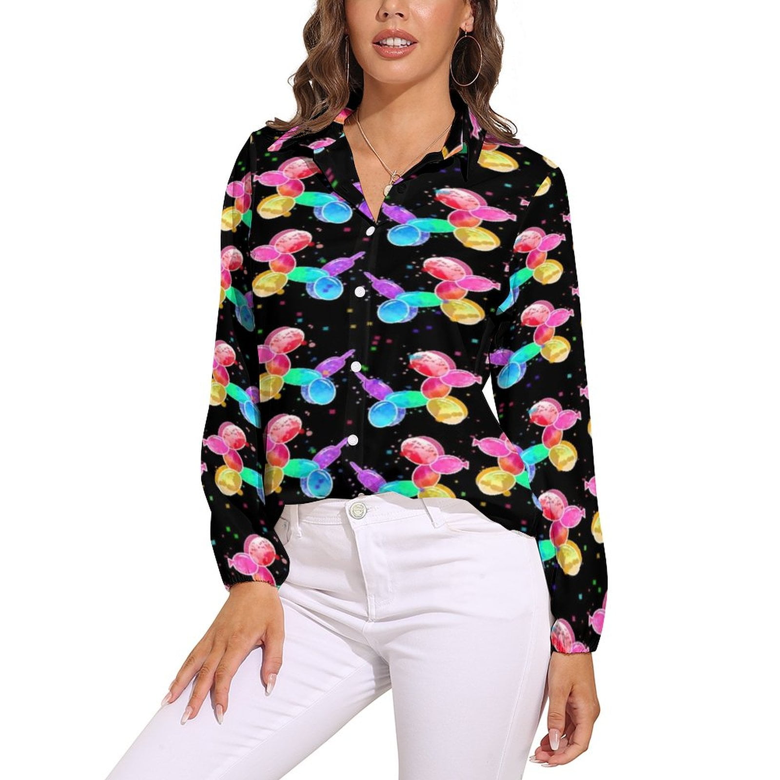 Animal Chic Blouse Leopard Print Funny Graphic Blouses Womens Street