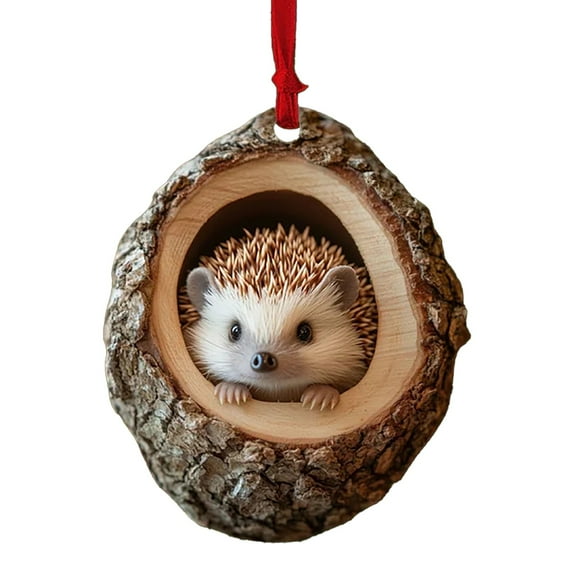 Animal Christmas Ornament, 2025 Woodland Animal Christmas Ornaments, Forest Animal Decor, Visually 3D Acrylic Christmas Hanging Ornaments for Christmas Tree, Lively Christmas with Animals(M)