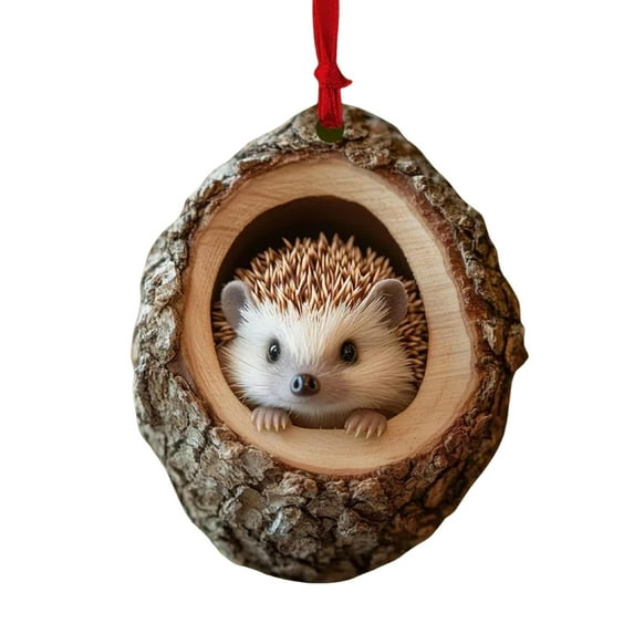 Animal Christmas Ornament, Christmas Tree Animal Pattern 2D Acrylic Ornament, Forest Animal Decoration, Seasonal Decor for Christmas Tree, Ceiling, Christmas Decor Keepsake Gifts