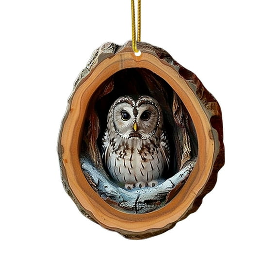Animal Christmas Ornament, Forest Animal Christmas Decorations for Tree, Christmas Tree Animal Pattern 2D Acrylic Ornament, Christmas Hanging Ornaments for Animal Lovers Gift