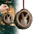 thumbnail image 1 of Animal Christmas Ornament This Handmade Animal Christmas Ornament Is Crafted with Exquisite Materials and Craftsmanship To Enhance The Holiday Spirit/ Christmas Tree Animal Pendant Rabbit, 1 of 7