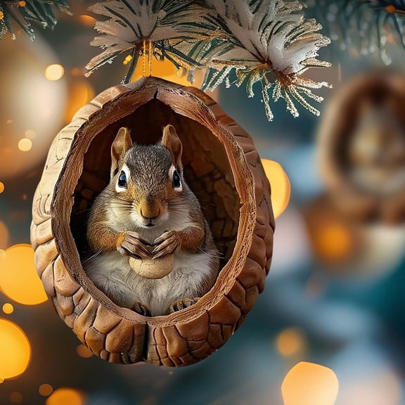 Animal Christmas Ornaments 2025 - Forest Animal & Squirrel Ornaments for Christmas Tree - Personalized Gift Ideas