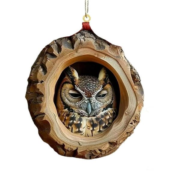 Animal Christmas Ornaments 2D Acrylic Hanging Decorations Colorful Forest Animal Designs for Christmas Tree Home Wall Decor Indoor Outdoor Bedroom Patio Seasonal Party Decorations