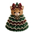 thumbnail image 1 of Animal Christmas Tree Crochet Kit, DIY Handmade Ornament with Pearl Beads Bow, Beginner Friendly Crochet Craft Set for Adults, 1 of 5