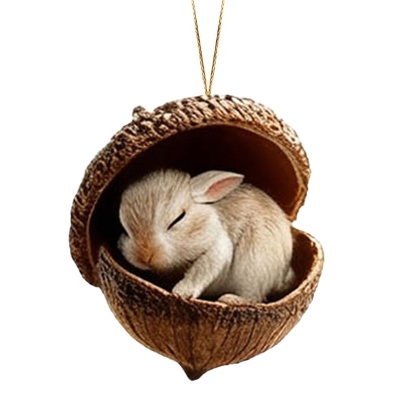 Animal Christmas Tree Ornaments, Cute Woodland Wildlife Ornaments Funny Forest Animal Hanging Ornaments for Christmas Tree Decorations Fall Holiday Home Decor