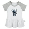 thumbnail image 1 of Animal Clever Mouse Pattern Dresses For Baby, Newborn Babies Skirts, Infant Princess Dress, 0-24M Kids Graphic Clothes (Gray Raglan Dresses, 12-18 Months), 1 of 4