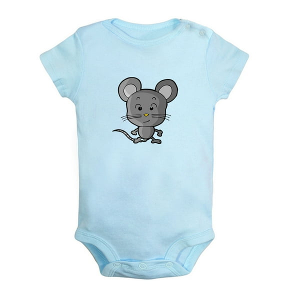 Animal Clever Mouse Pattern Rompers For Babies, Newborn Baby Unisex Bodysuits, Infant Jumpsuits, Toddler 0-24 Months Kids One-Piece Oufits