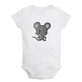 thumbnail image 1 of Animal Clever Mouse Pattern Rompers For Babies, Newborn Baby Unisex Bodysuits, Infant Jumpsuits, Toddler 0-24 Months Kids One-Piece Oufits, 1 of 4