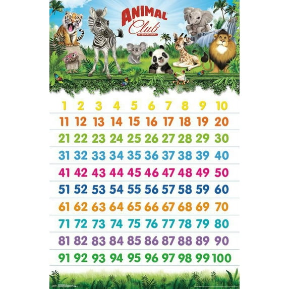 Animal Club - 123 Poster and Poster Clip Bundle