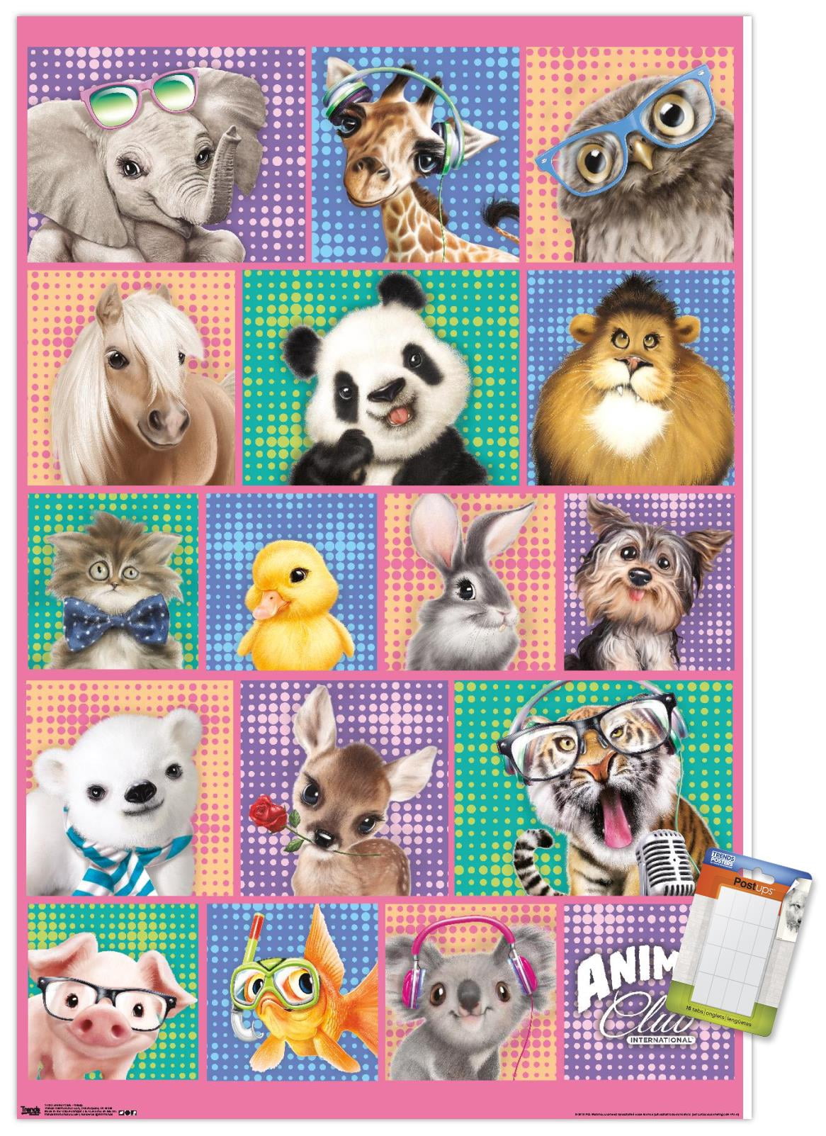 Animal Club - Group Wall Poster, 14.725" x 22.375"