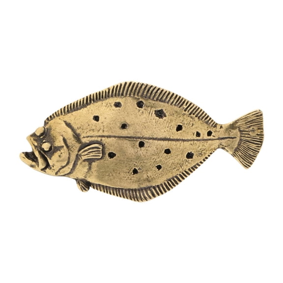 Animal Collectible Figurine Fish Statue Desktop Ornament Brass Material Nostalgic Home Office Gift