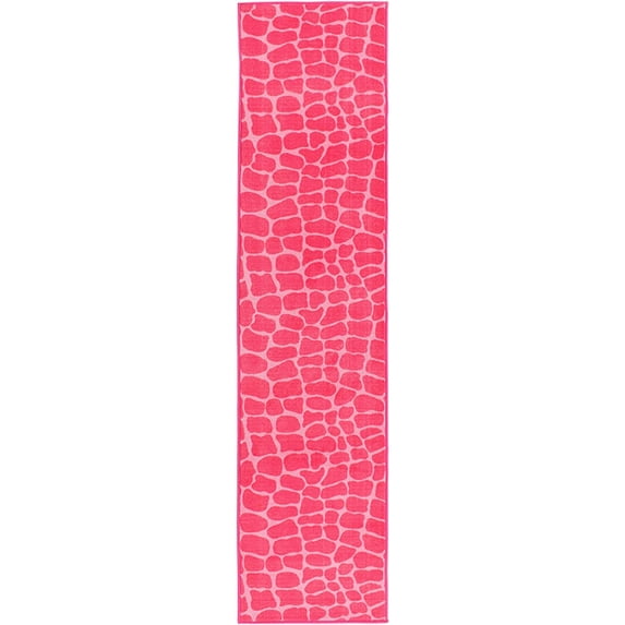 Animal Collection Custom Size Animal Print Area Rug for Living Room, Dining Room, Kitchen, Bedroom, Kids, Crocodile Pink - 6' x 15'