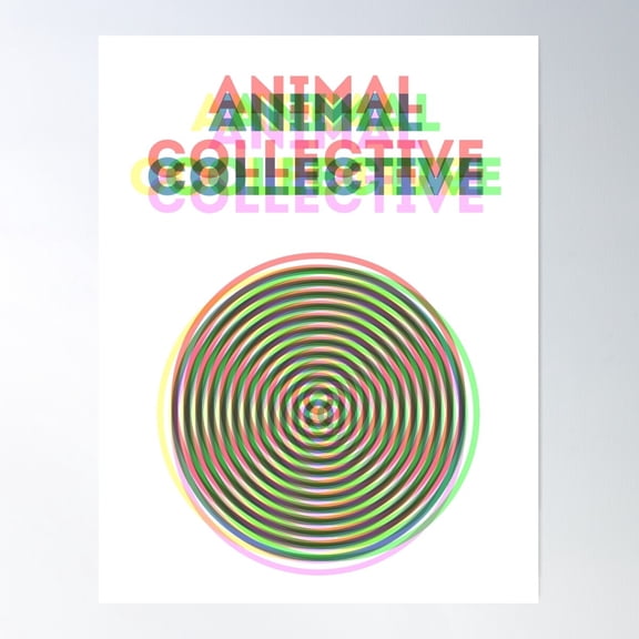 Animal Collective Psychedelic Poster Wall Art, Modern Wall Decor For Living Room Bedroom, 8x12 UNFRAMED