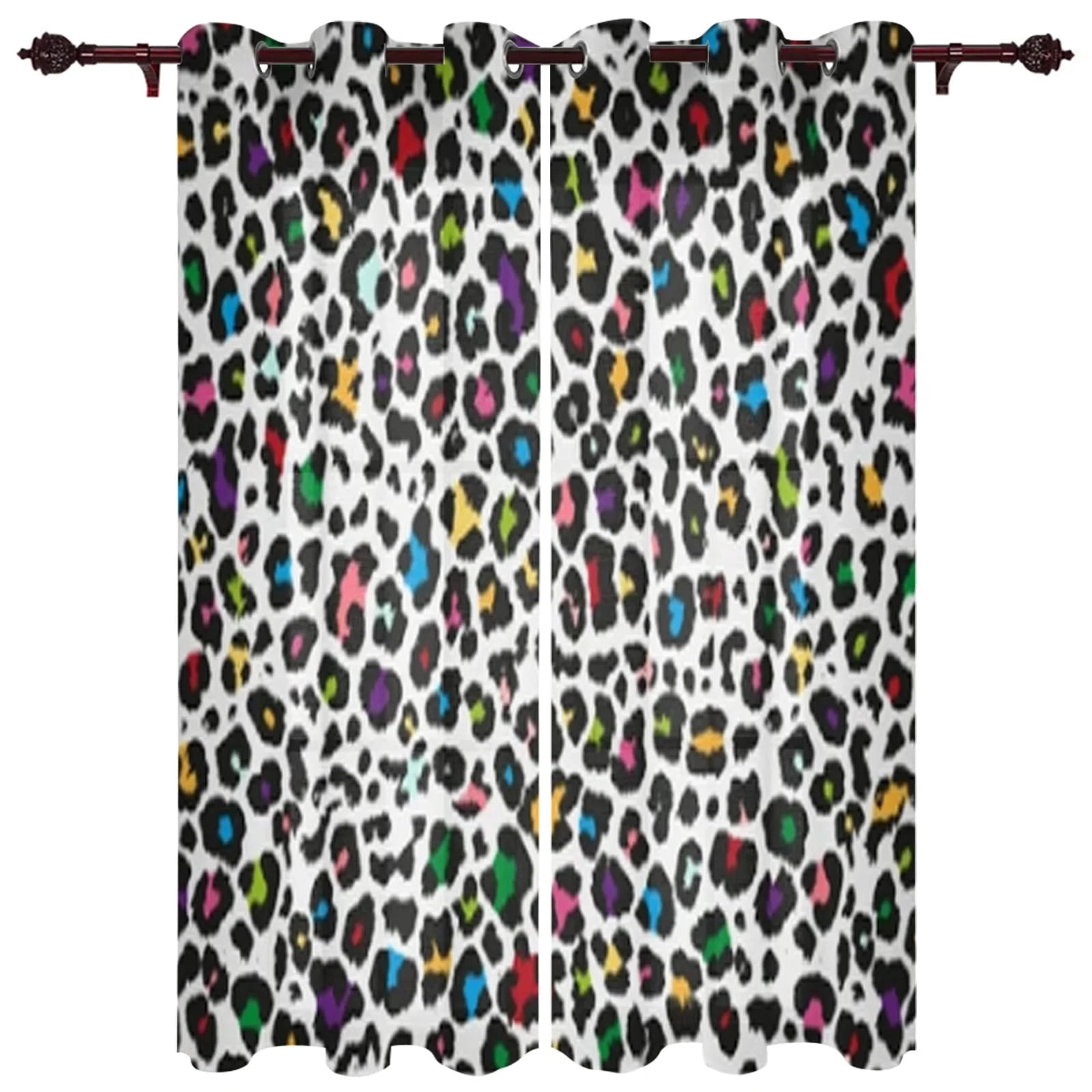 Animal Color Leopard Window Curtains Curtains for Living Room rative