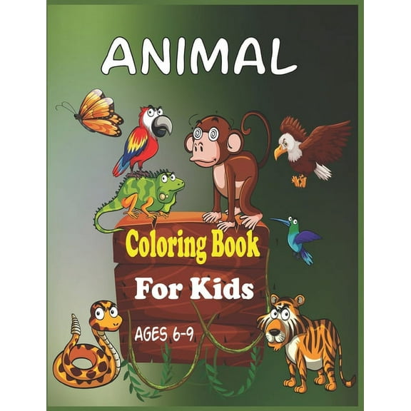 Animal Coloring Book For Kids Ages 6-9: 30 unicorns, llama, sloth and others cute animals (Paperback)