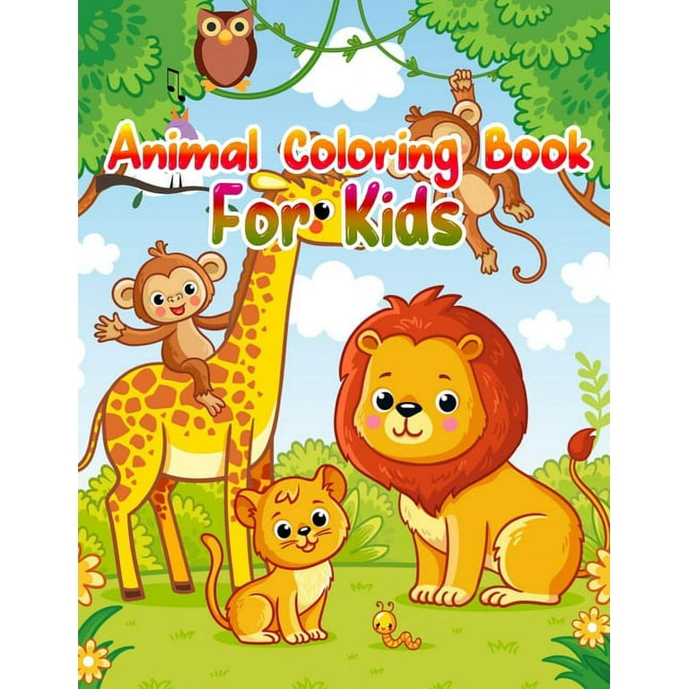 Coloring Books For Girls: Cute Animals: Relaxing Colouring Book for Girls,  Cute Horses, Birds, Owls, Elephants, Dogs, Cats, Turtles, Bears, Rabbits -  Art Therapy Coloring