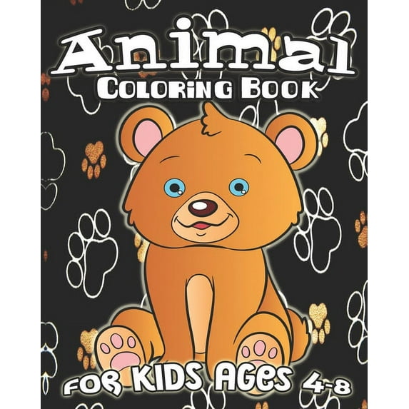 Animal Coloring Book For Kids Ages 4-8: Fun Animal Coloring Book, Jungle Animals, Sea Creatures, Cute Pets And More, (Paperback)