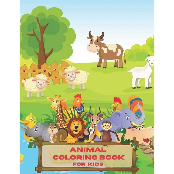 Animal Coloring Book for Kids: My First Animal Coloring Book, (Paperback)
