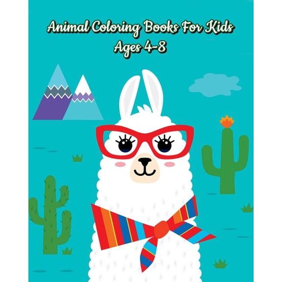 Animal Coloring Books For Kids Ages 4-8, (Paperback)