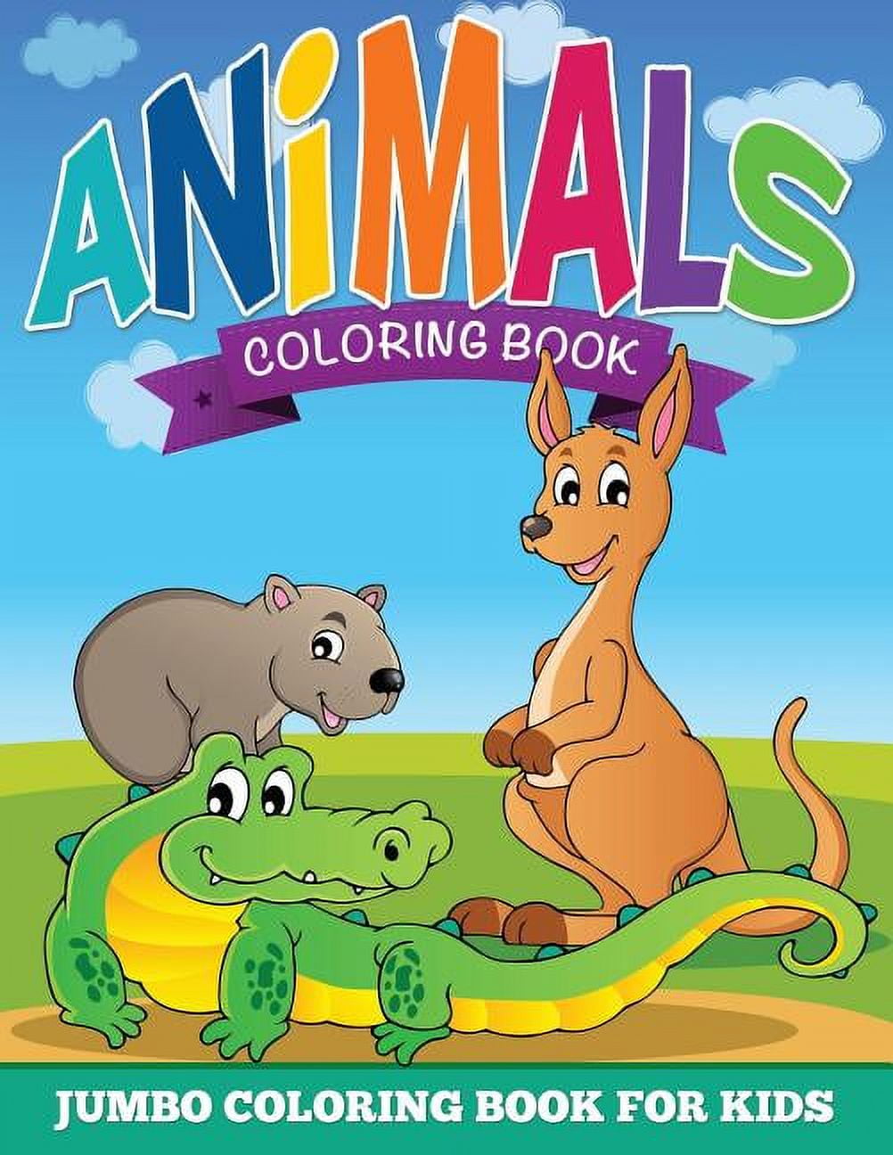 Animal Coloring Pages (Jumbo Coloring Book for Kids), (Paperback ...