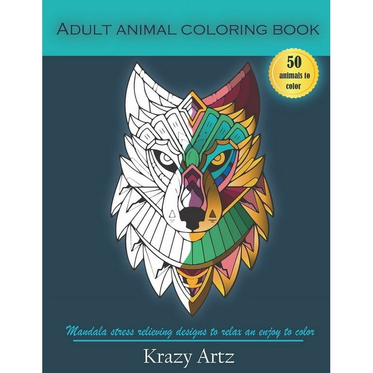 Animals Adult Coloring Book: Animals Adult Coloring Book: Inspired