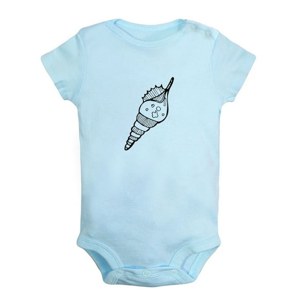 Animal Conch Pattern Romper For Babies, Newborn Baby Unisex Bodysuits, Infant Jumpsuits, Toddler 0-24 Months Kids One-Piece Oufits