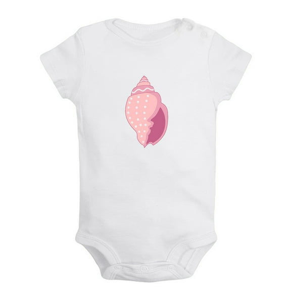 Animal Conch Pattern Romper For Babies, Newborn Baby Unisex Bodysuits, Infant Jumpsuits, Toddler 0-24 Months Kids One-Piece Oufits