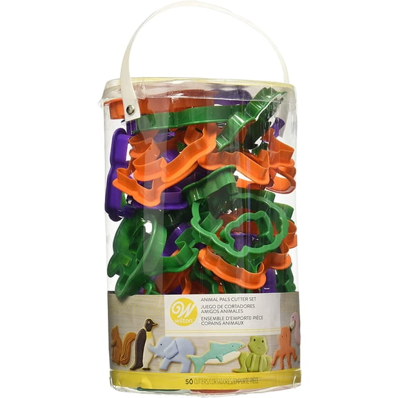 Animal Cookie Cutter Set, 50-Piece, Plastic