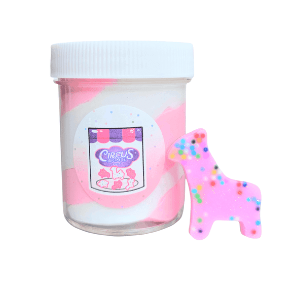 Animal Cookie Frosting Snow Butter Slime Sugar Cookie Scented Sensory Stress Relief 4oz Hoshimi Slimes