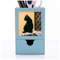 thumbnail image 1 of Animal Cool Black Cat Photograph Desk Supplies Organizer Pen Holder Card, 1 of 3