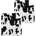 thumbnail image 1 of Animal Cow Print Washcloth 12x12in Set, 4 Pack Absorbent Cotton Towel Square Kitchen Dishes Towels, Soft Cleaning Face Hand Towel Fast Drying, 1 of 7