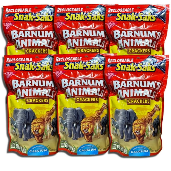 Animal Cracker Value Pack by Barnum | 8 Ounce Bag (Pack of 6)