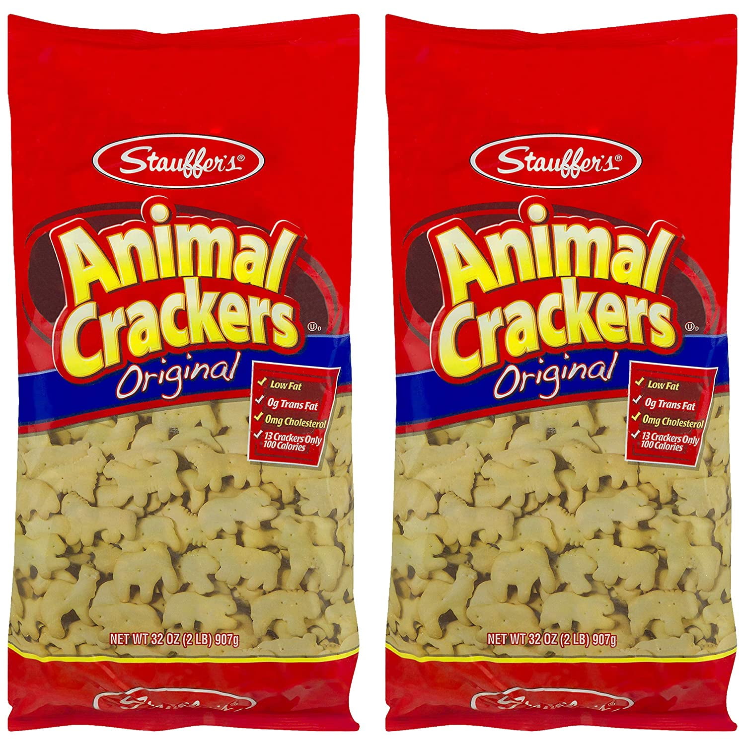 Animal Crackers, 32 oz Pillow Bag, Pack of 2, 120 Calories per Serving ...