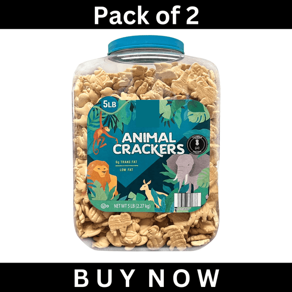 Animal Crackers – 5 lb Bulk Container, Pack of 2
