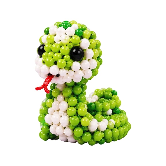 Animal Craft Kit Snake Figurine Bead Diy Set for Adult Beginners Desk Decor Gift