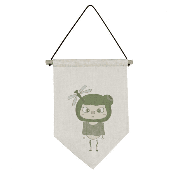 Animal Croak Nature Green Fly UU Canvas Flag Hanging Wall Art Decor Banner